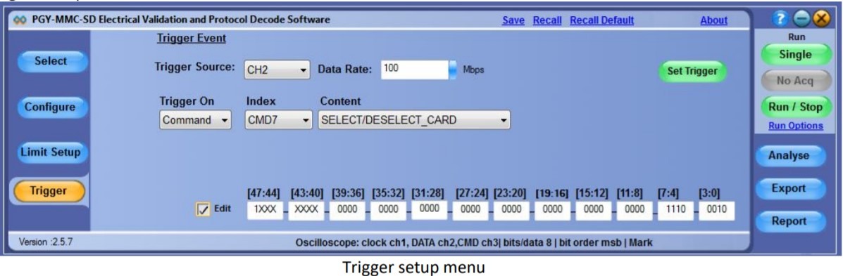 eMMC/SD/SDIO Protocol Aware Triggering