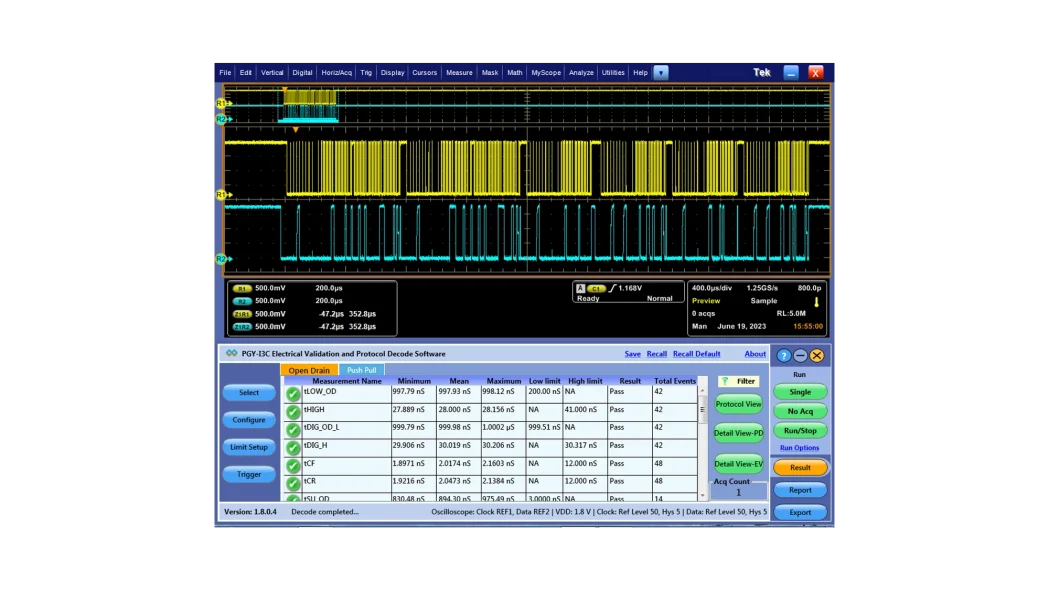 I3C Electrical Validation Software