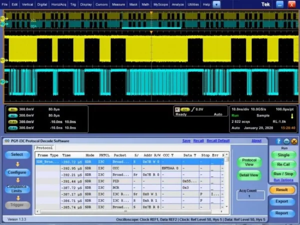 I3C Protocol Trigger & Decode Software