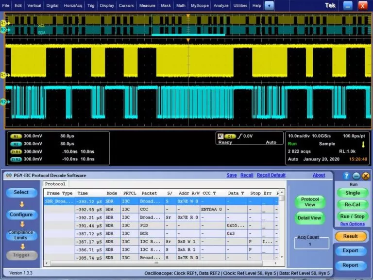 I3C Protocol Trigger & Decode Software